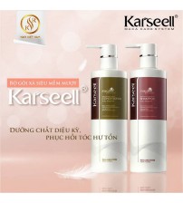 Bộ dầu Gội xả Karseell Collagen phục hồi mềm mượt sạch gàu chống rụng tóc 500mlx2